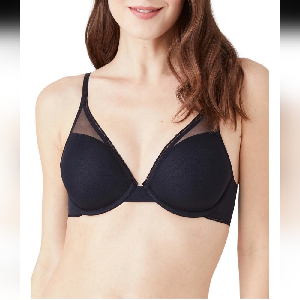 B.Tempt'd by Wacoal Etched in Style T-Shirt Bra 34 DDD Black NWT